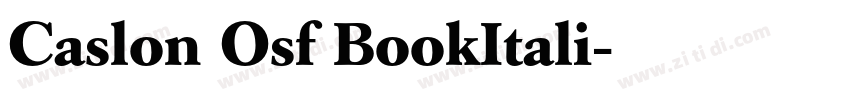 Caslon Osf BookItali字体转换